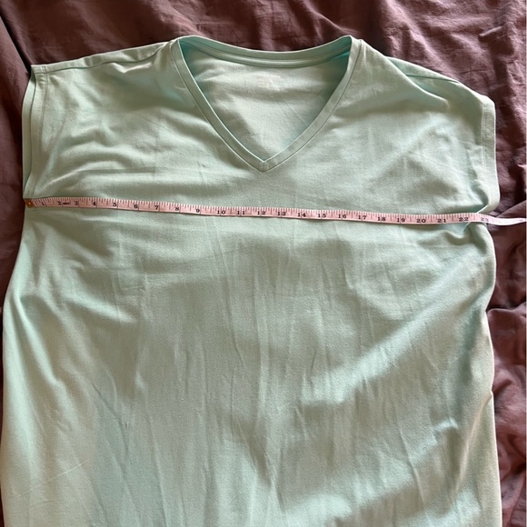 NWOT Eileen Fisher Organic Cotton Boxy VNeck TShirt Dress Beach Sea Green Size M - Picture 6 of 6